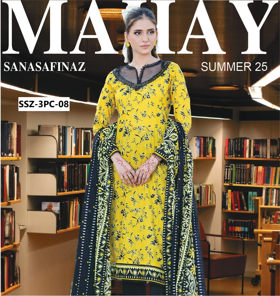SANA SAFINAZ 3PC UNSTITCH LAWN.