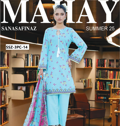 SANA SAFINAZ 3PC UNSTITCH LAWN.