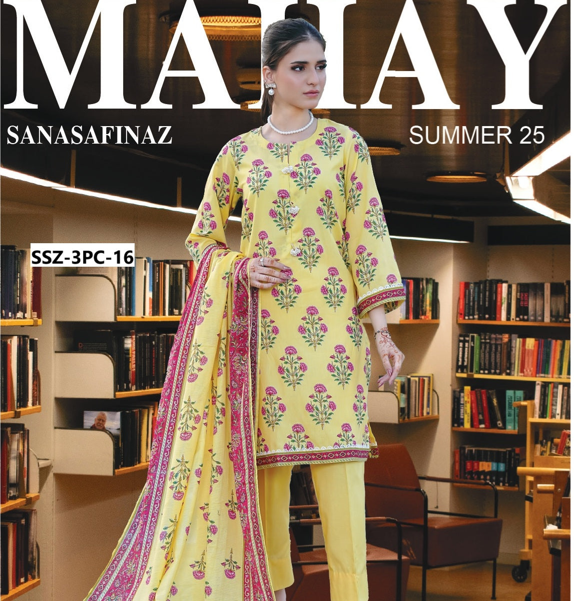 SANA SAFINAZ 3PC UNSTITCH LAWN.