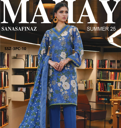 SANA SAFINAZ 3PC UNSTITCH LAWN.
